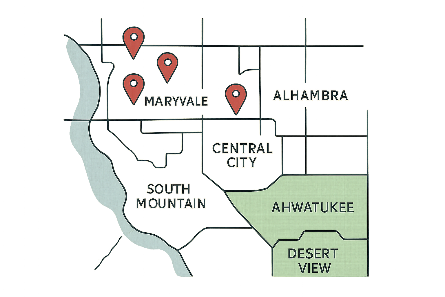 Quartier a éviter Phoenix